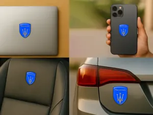 Maserati Autoemblem Hochwertig Professionell Anpassbar